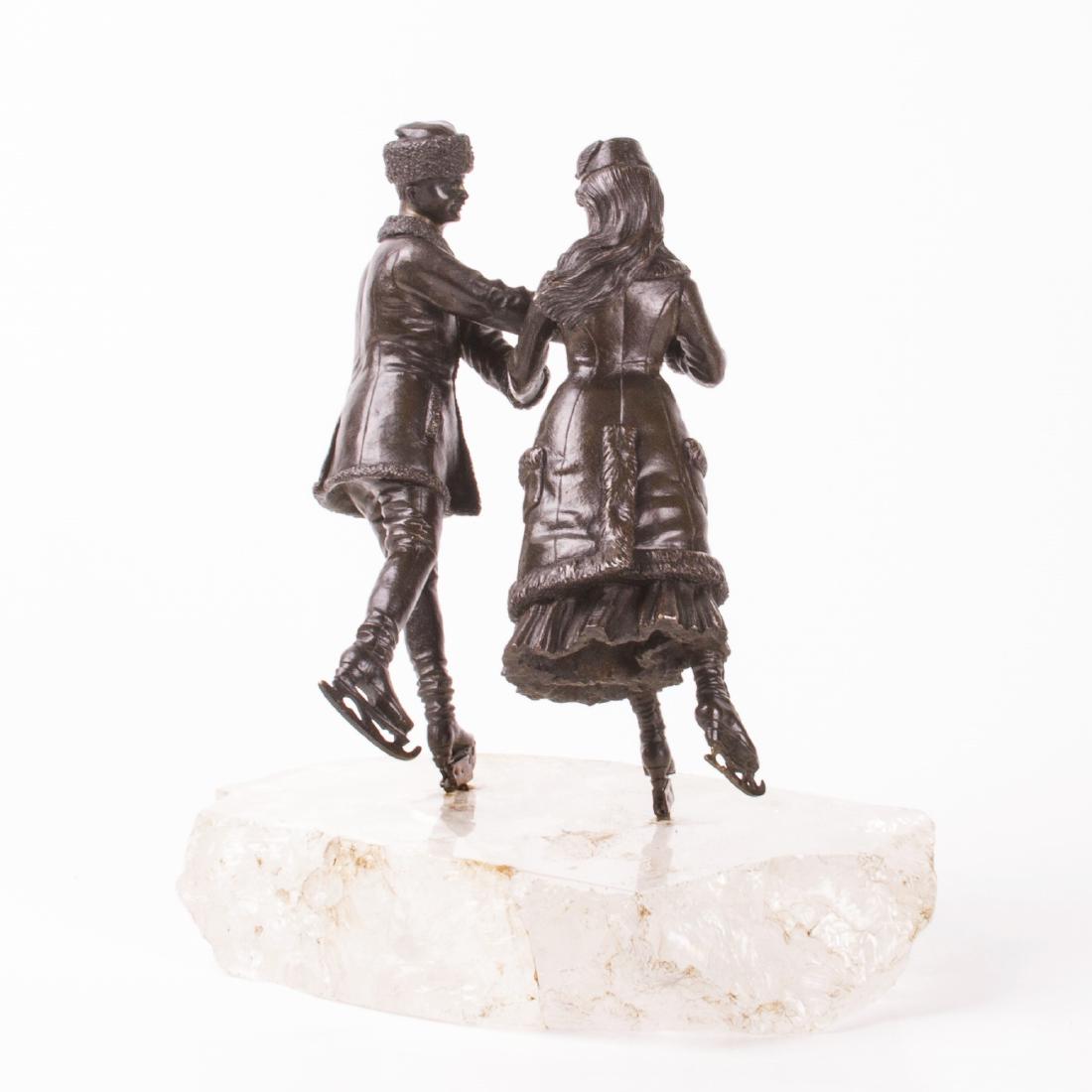 Very rare Russian Ã¢â‚¬Å“Ice SkatingÃ¢â‚¬ bronze sculpture — image 5