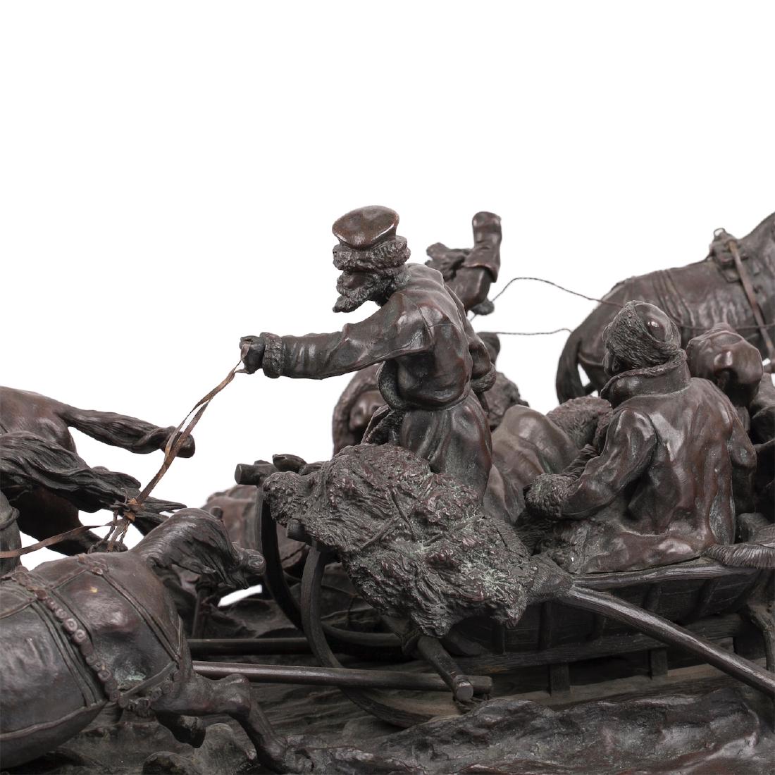 "A Passing-By Troyka" bronze by V.Grachev — image 2