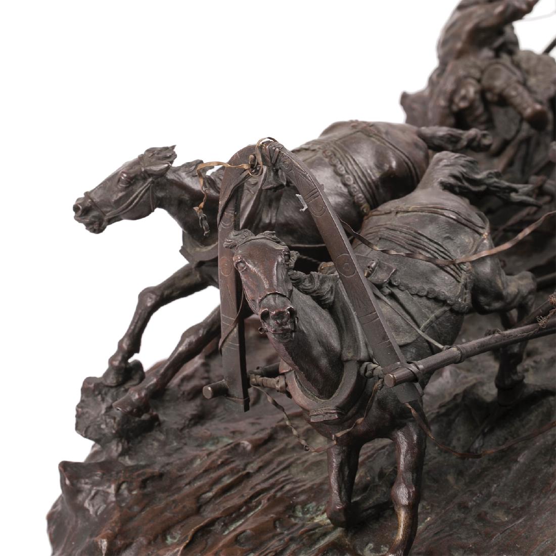 "A Passing-By Troyka" bronze by V.Grachev — image 3
