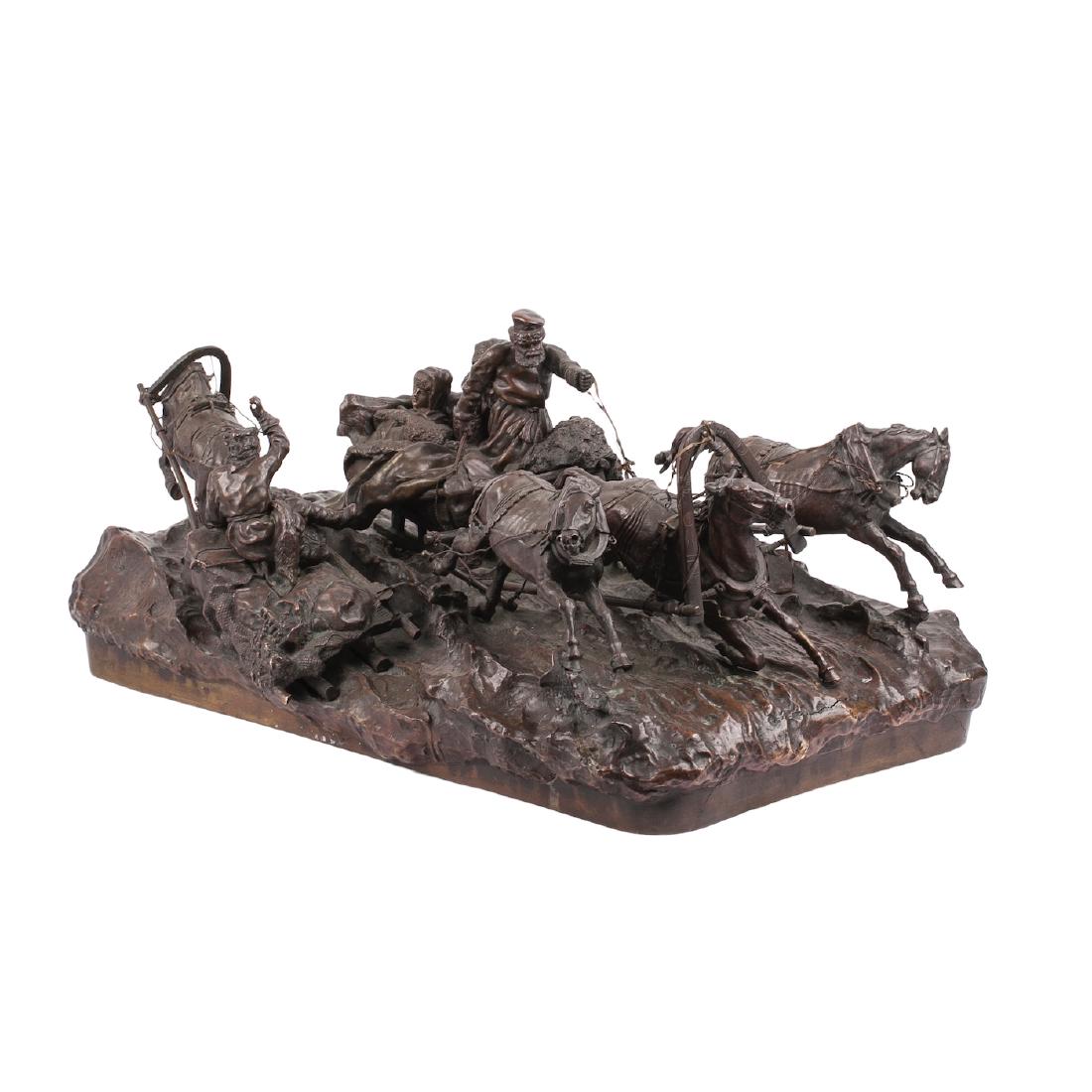 "A Passing-By Troyka" bronze by V.Grachev — image 4