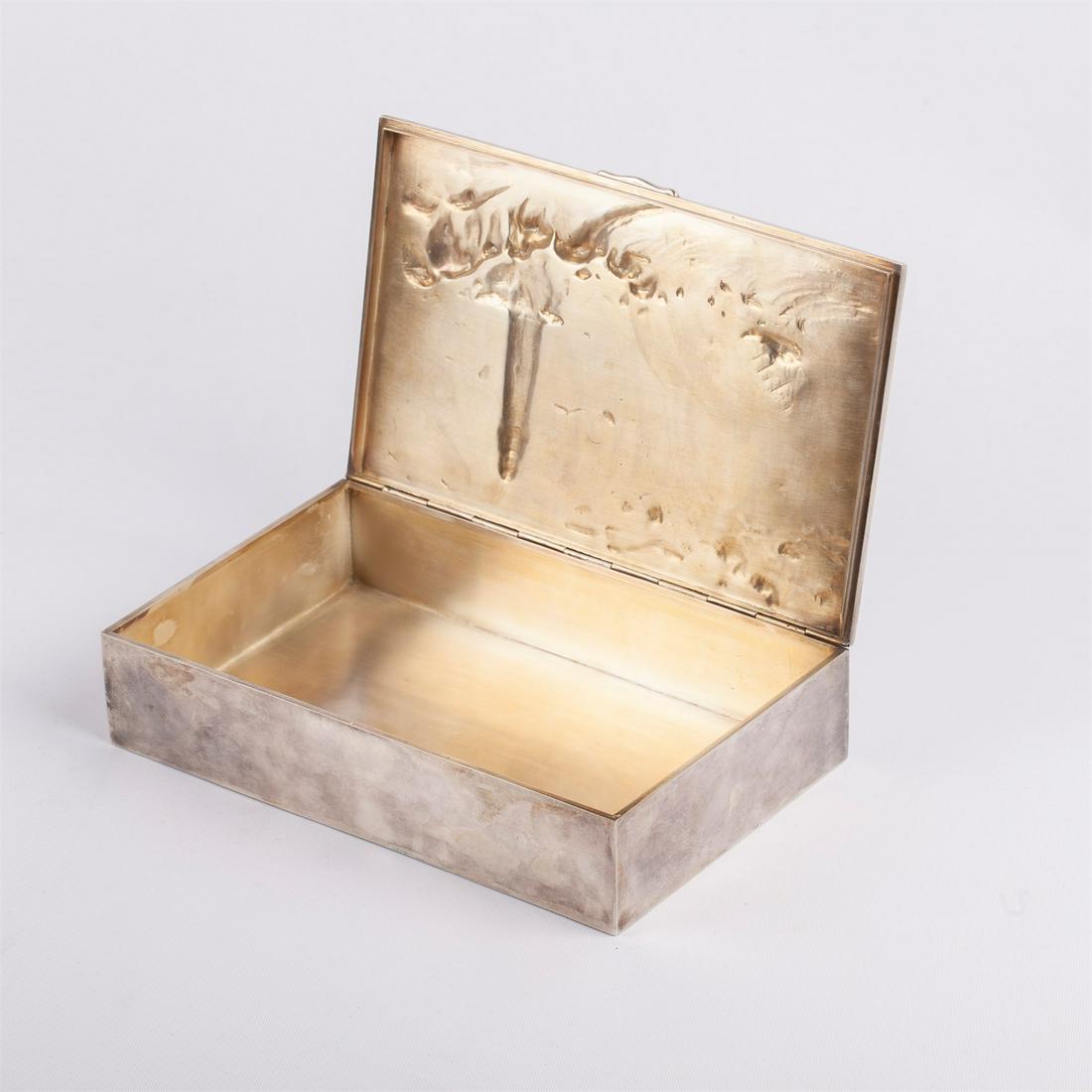 A Russian silver-gilt cigar box "Lighthouse" — image 2