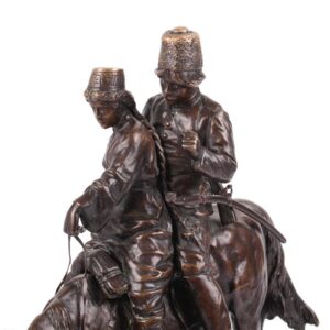 "Cossack With His Fiancee". A. Wolf. Russia — image 2