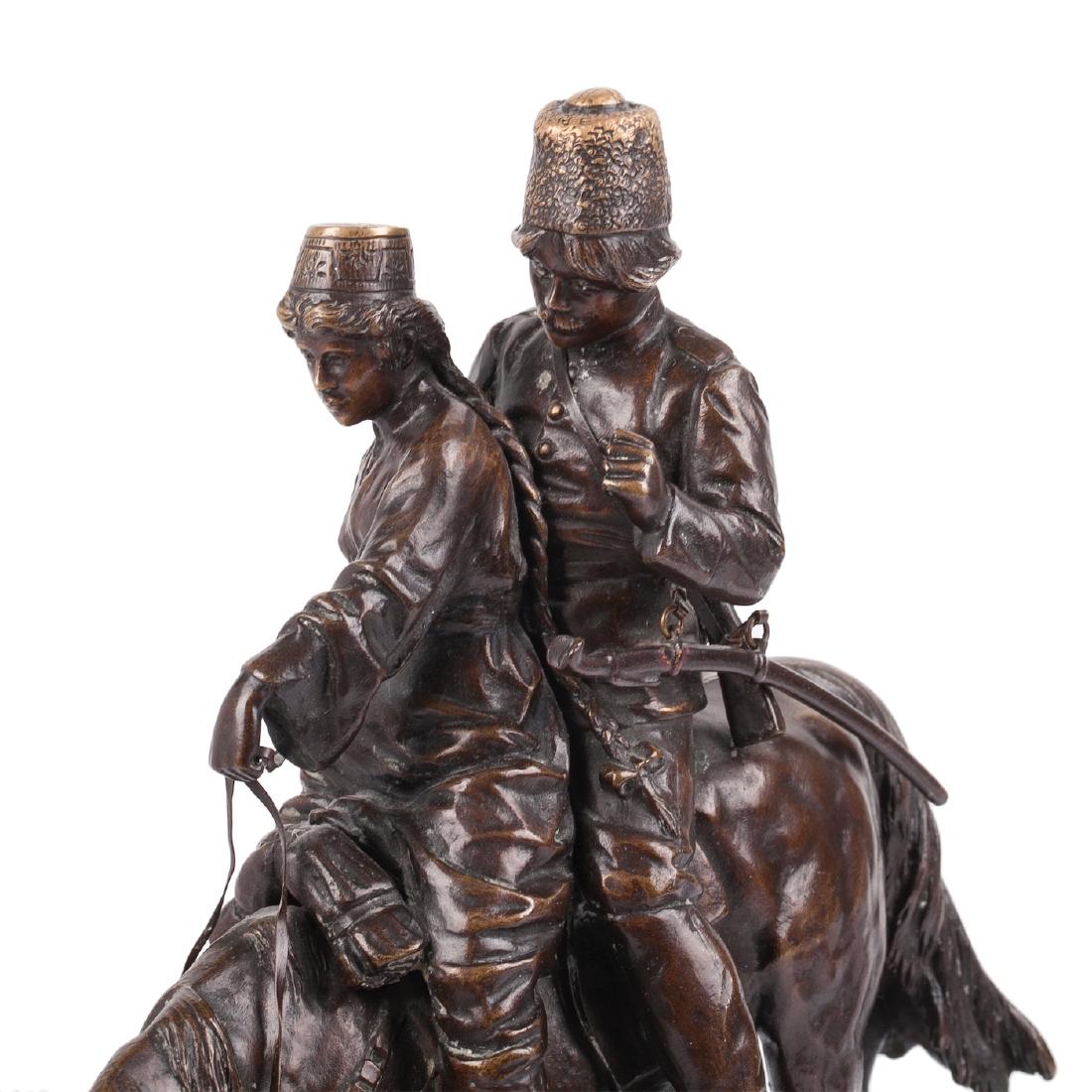 "Cossack With His Fiancee". A. Wolf. Russia — image 2