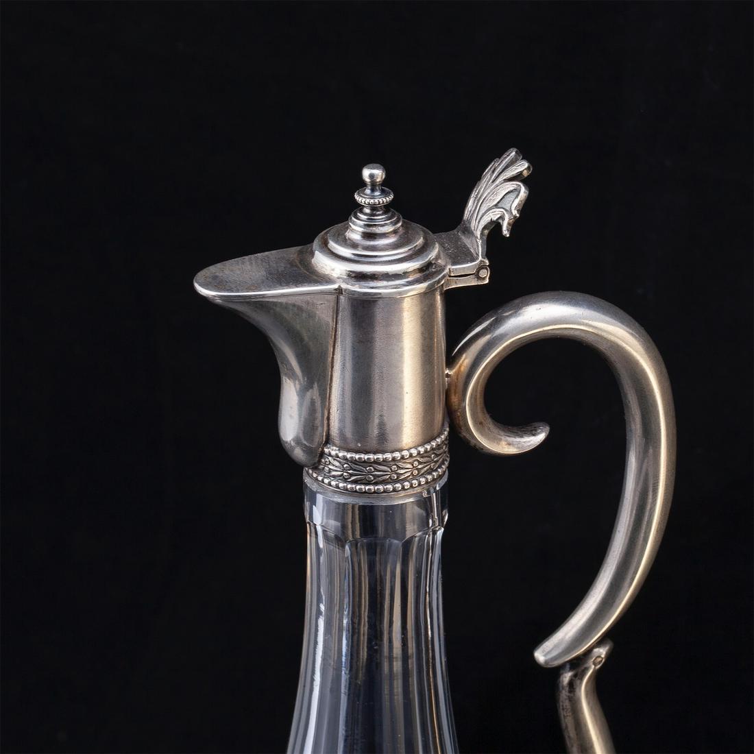 A pair of Russian Neoclassic silver decanters — image 4