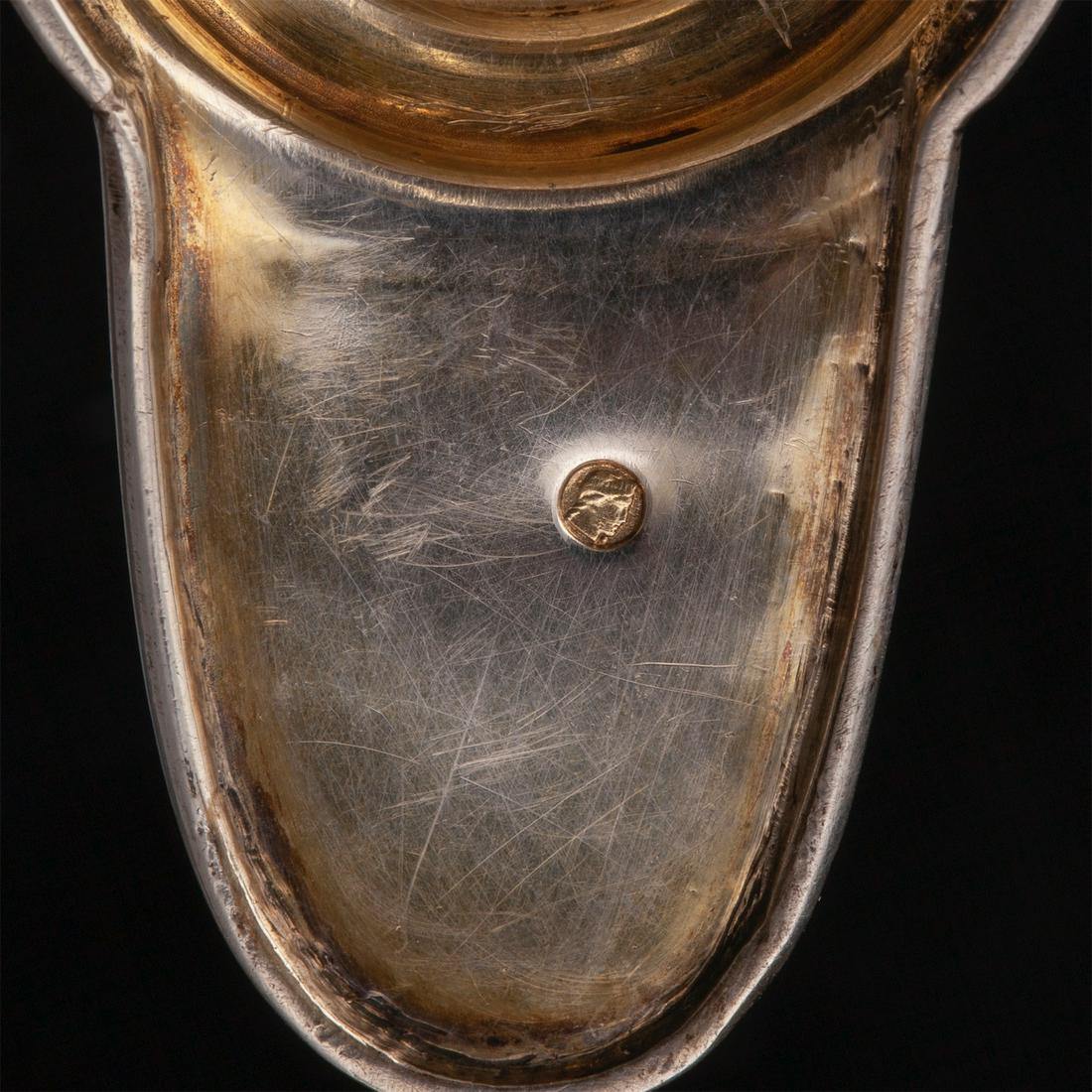 A pair of Russian Neoclassic silver decanters — image 5