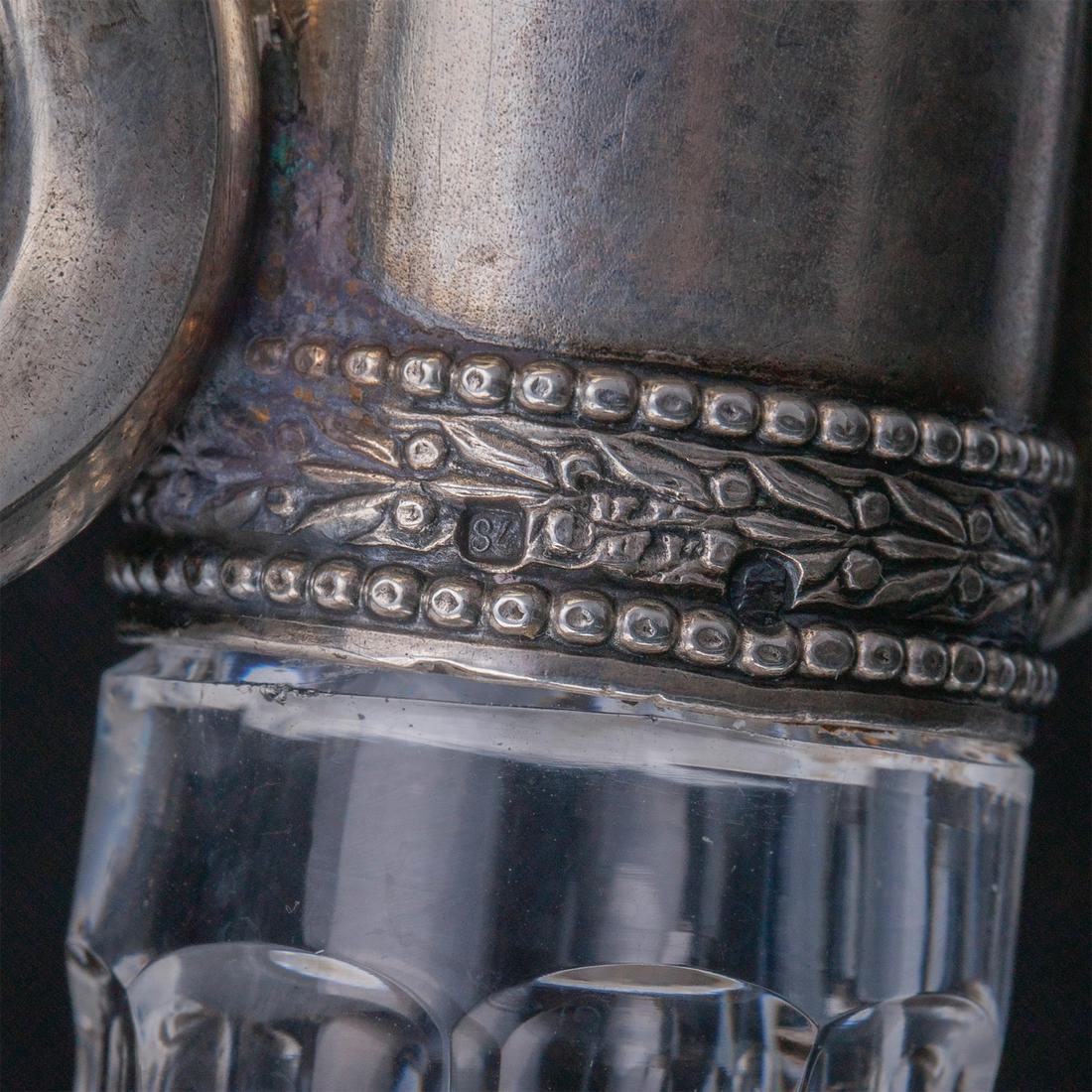 A pair of Russian Neoclassic silver decanters — image 6