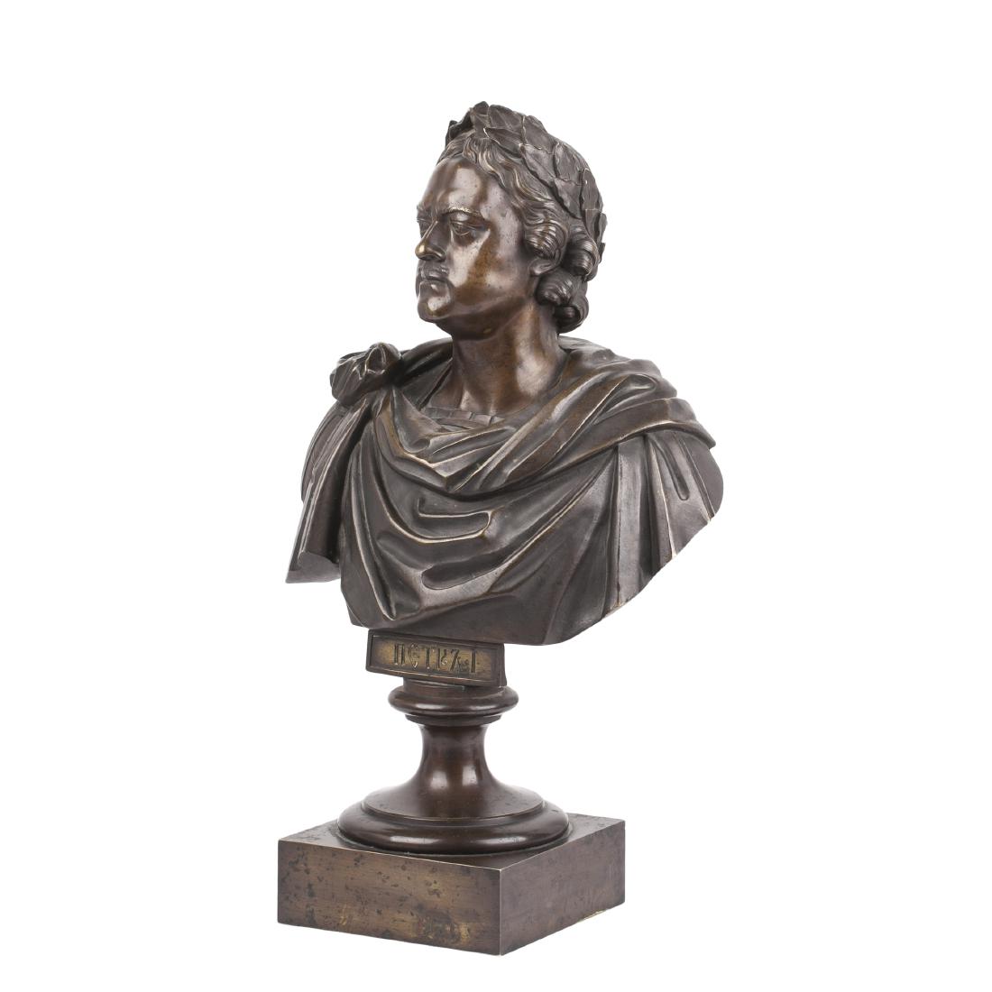 Russian bronze bust of Emperor Peter the Great — image 1