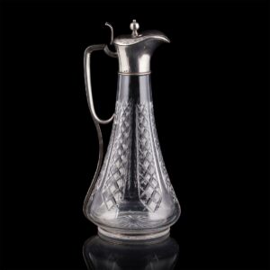 A Faberge silver-gilt and cut-glass decanter — image 1