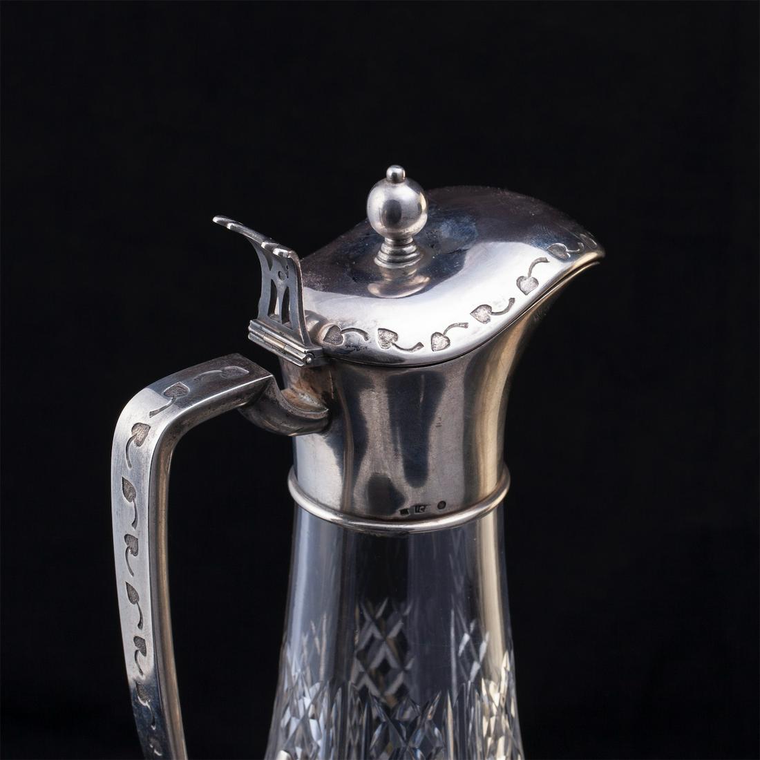 A Faberge silver-gilt and cut-glass decanter — image 3