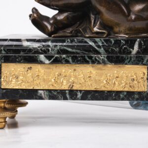 Russian bronze and marble clock — image 4