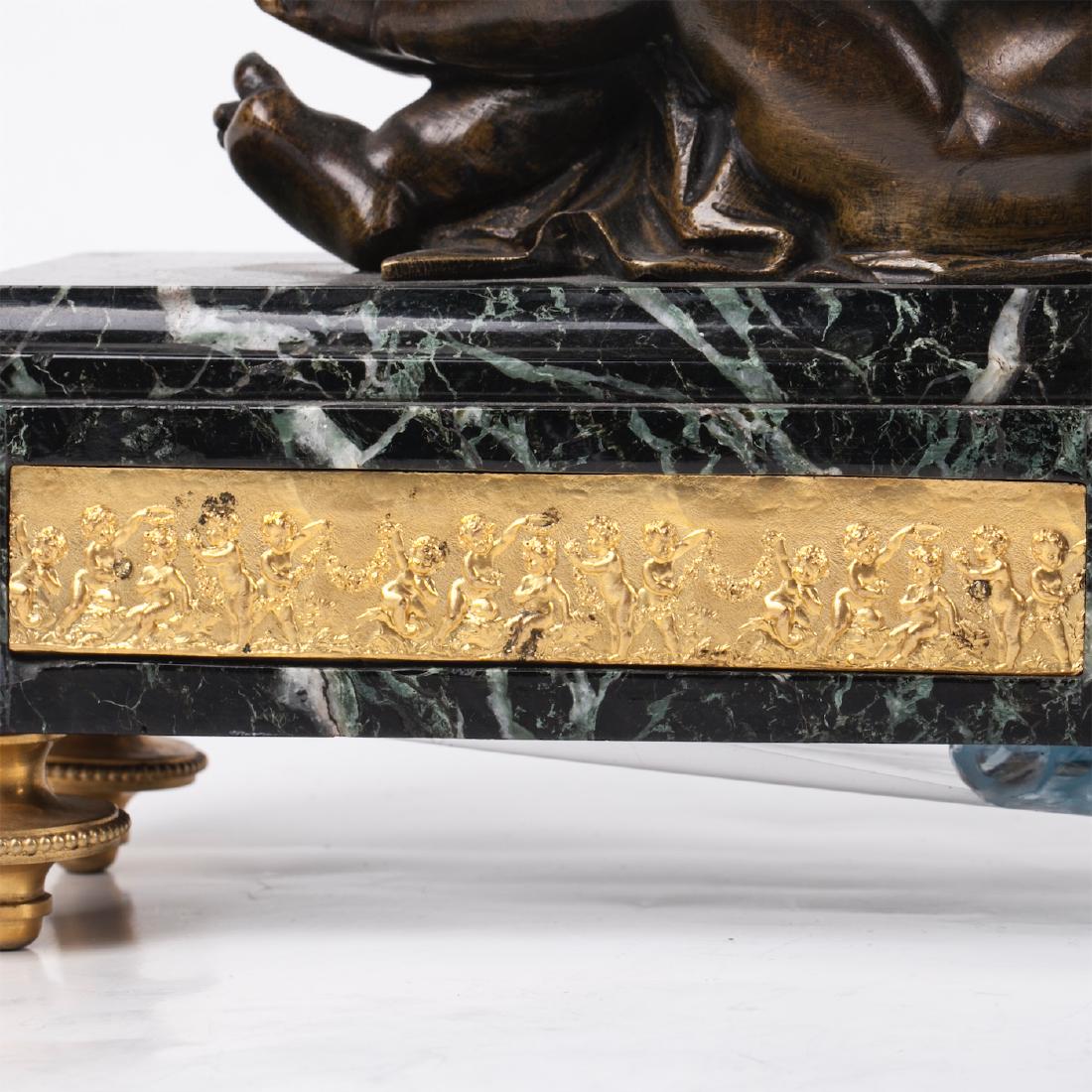 Russian bronze and marble clock — image 4
