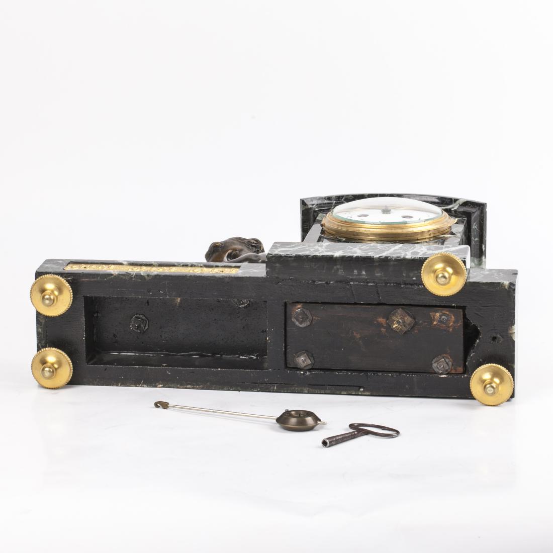 Russian bronze and marble clock — image 7