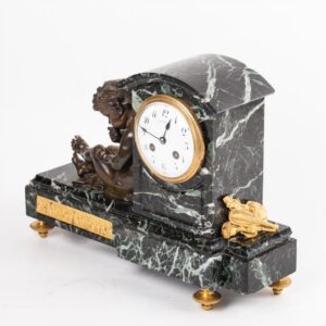 Russian bronze and marble clock — image 8