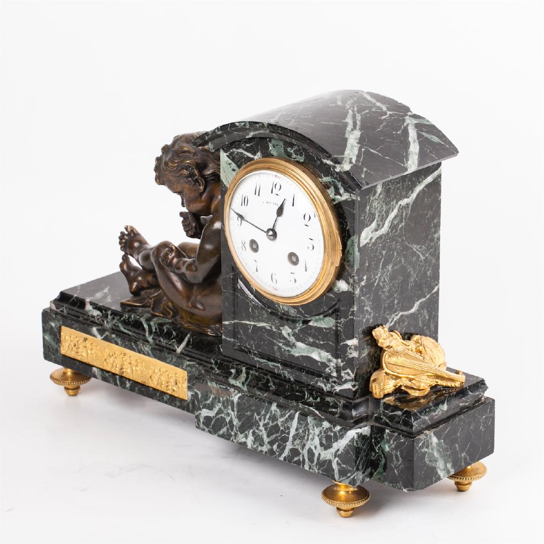 Russian bronze and marble clock — image 8
