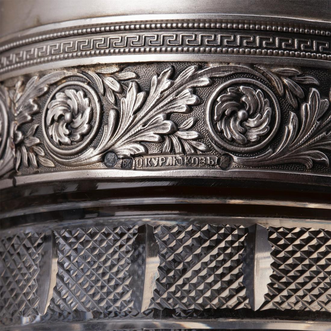 A pair of Russian silver-gilt crystal decanters — image 6