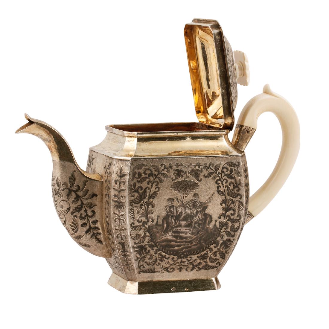 Russian silver niello tea and coffee service — image 2
