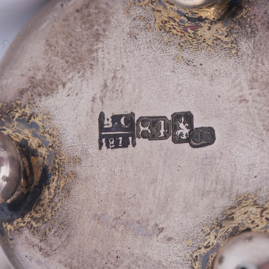 Russian silver-gilt and niello vodka set — image 7