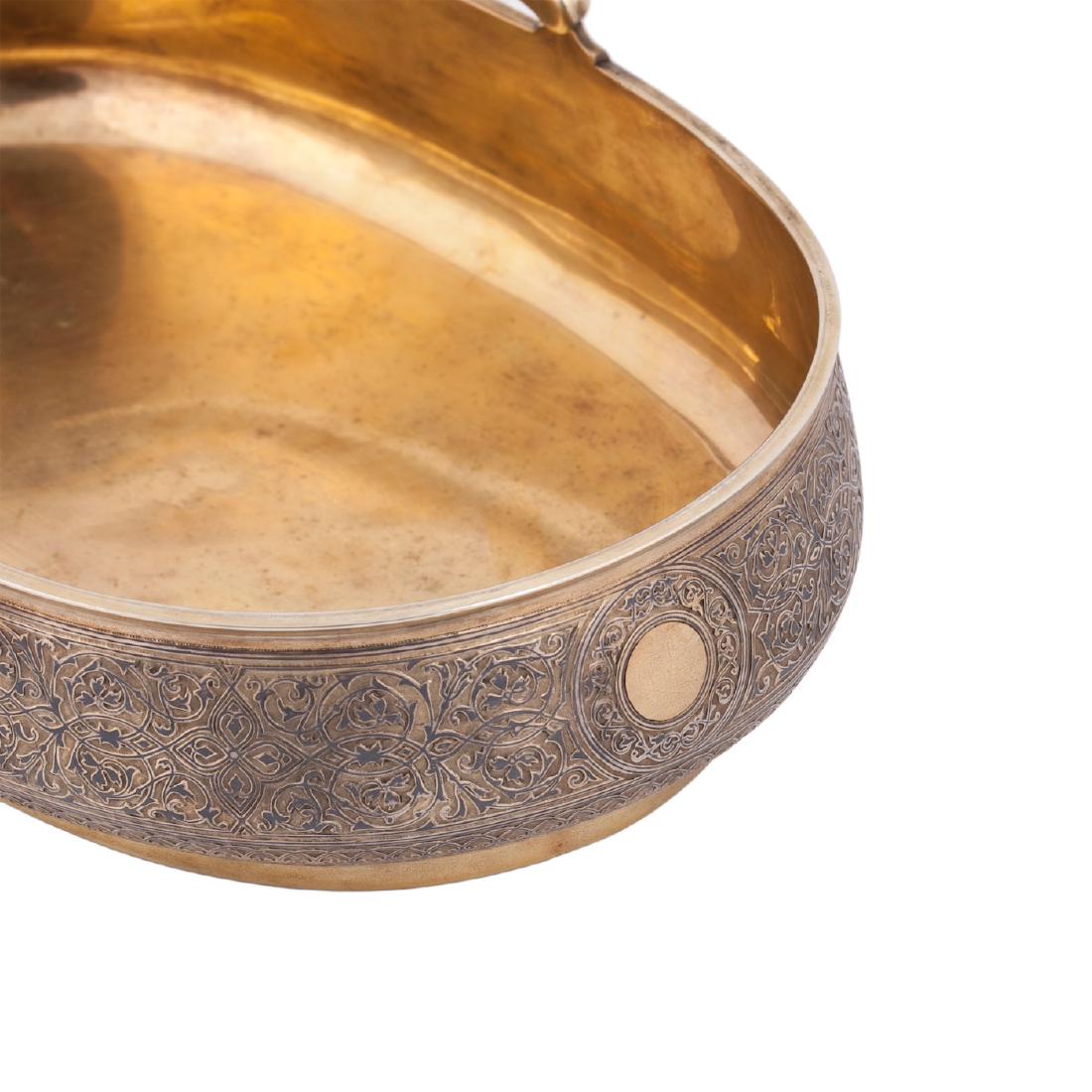Russian silver-gilt and niello candy vase — image 3