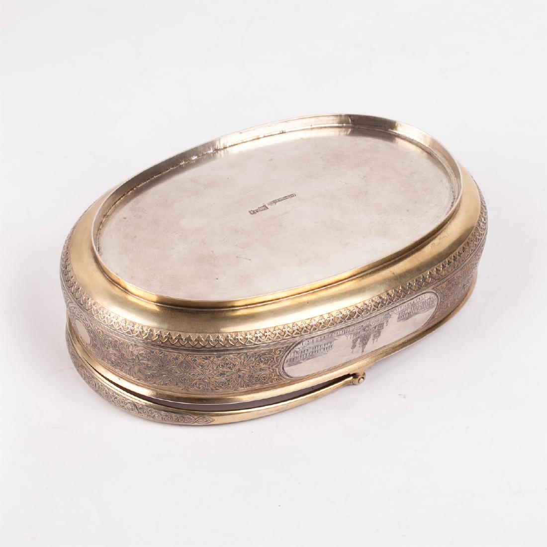 Russian silver-gilt and niello candy vase — image 6