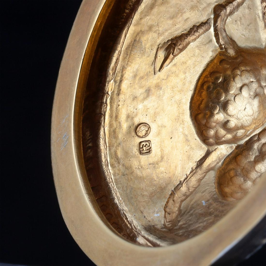 An elegant pair silver-gilt & crystal decanters — image 5
