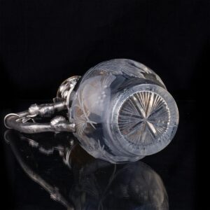 An elegant pair silver-gilt & crystal decanters — image 7