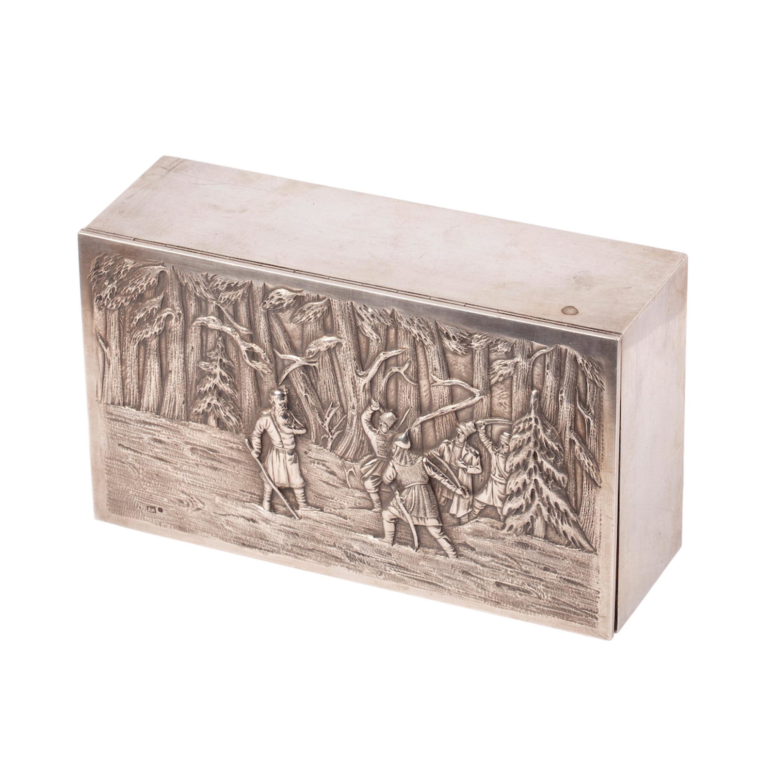 A Russian silver cigar box "Ivan Susanin" — image 3