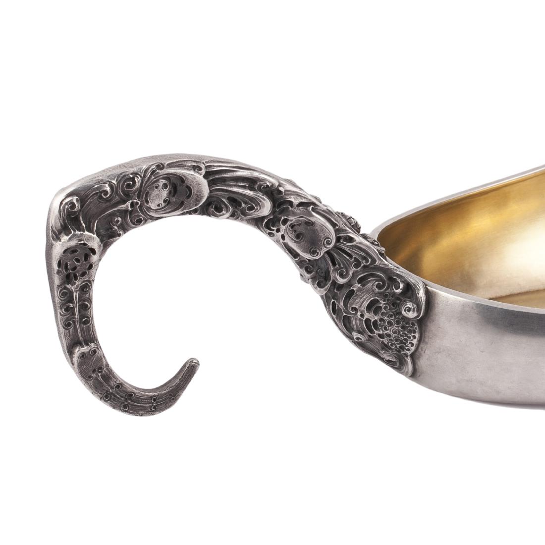 Faberge Art Noveau style kovsh "Resting Bogatir" — image 3