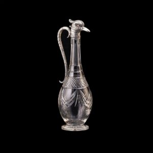 Rare Russian silver-gilt carafe with diamond — image 1