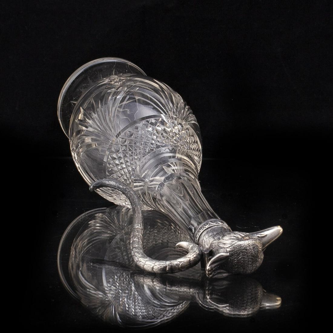 Rare Russian silver-gilt carafe with diamond — image 6