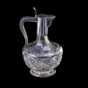 Russian silver-gilt & cut-glass decanter — image 2