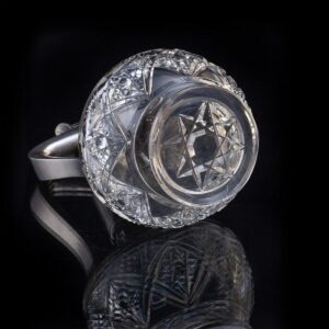 Russian silver-gilt & cut-glass decanter — image 4