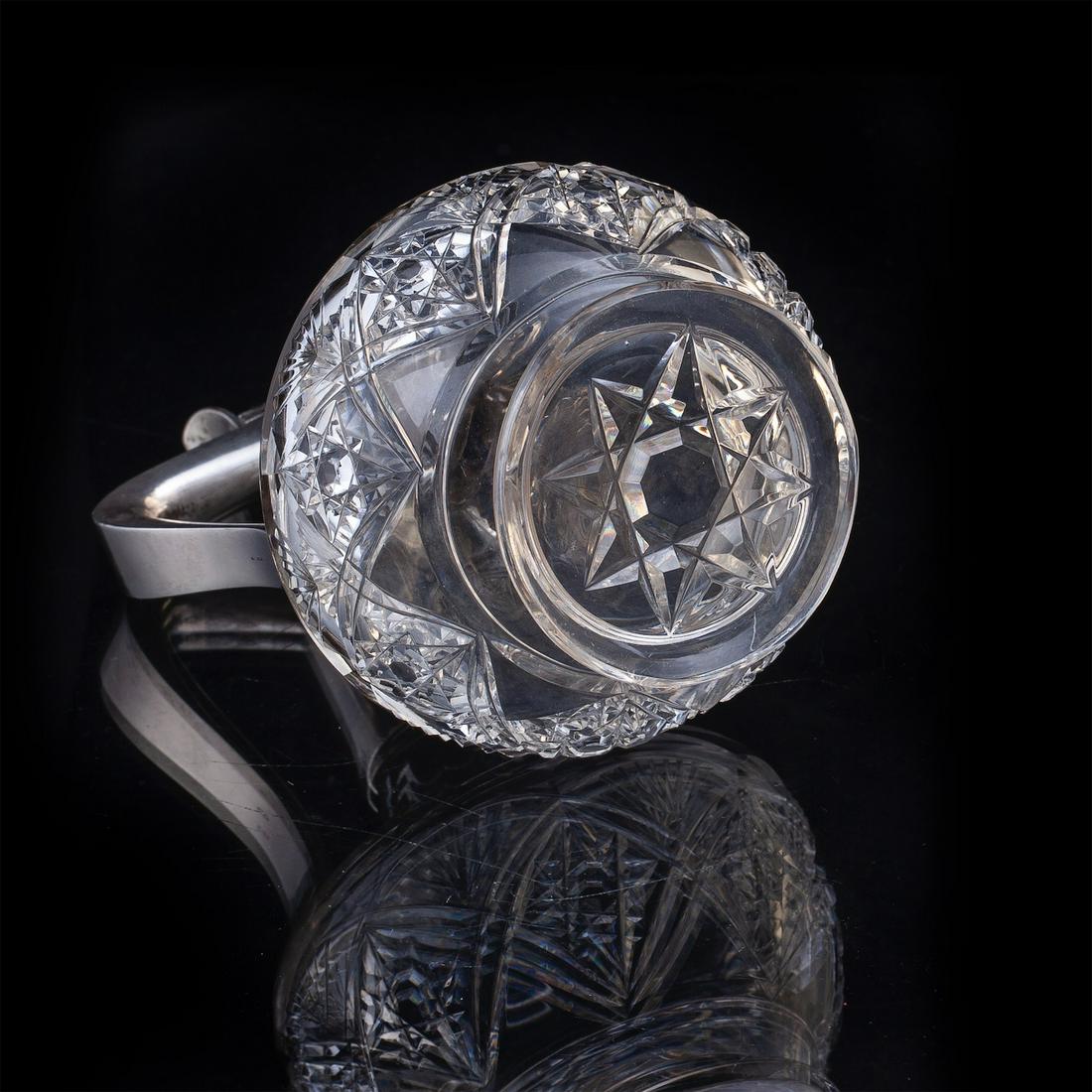 Russian silver-gilt & cut-glass decanter — image 4