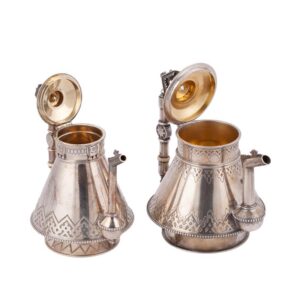 "Russian style" silver and engraving tea service — image 3