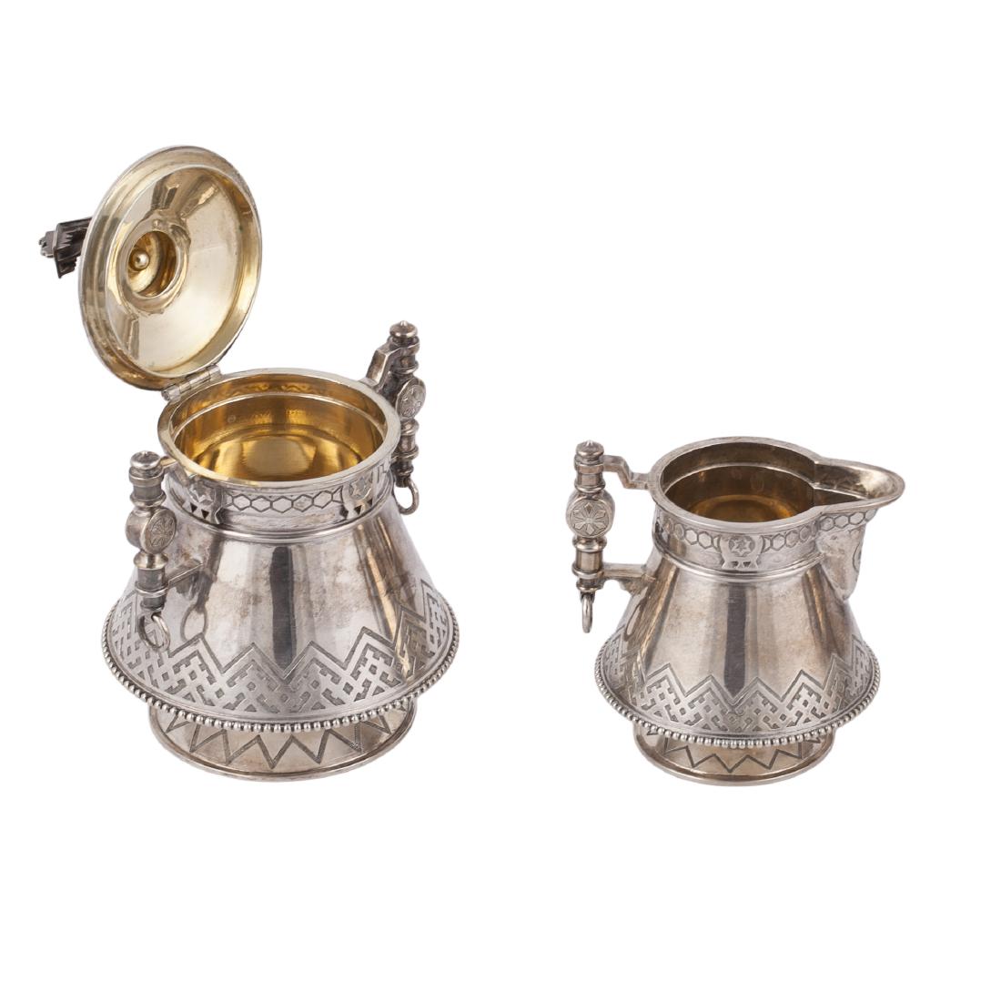 "Russian style" silver and engraving tea service — image 4