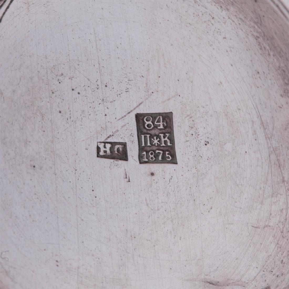 "Russian style" silver and engraving tea service — image 7