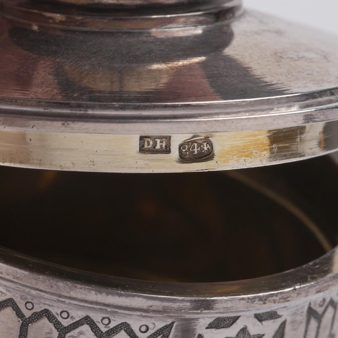 "Russian style" silver and engraving tea service — image 8