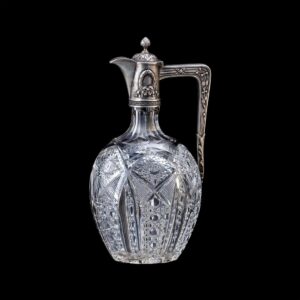 A Russian silver-gilt and cut-glass decanter — image 1