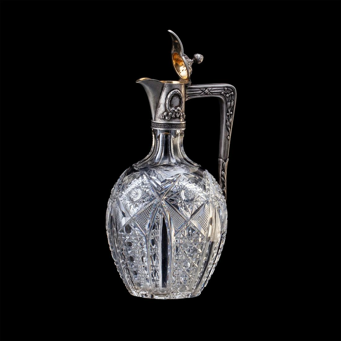 A Russian silver-gilt and cut-glass decanter — image 2
