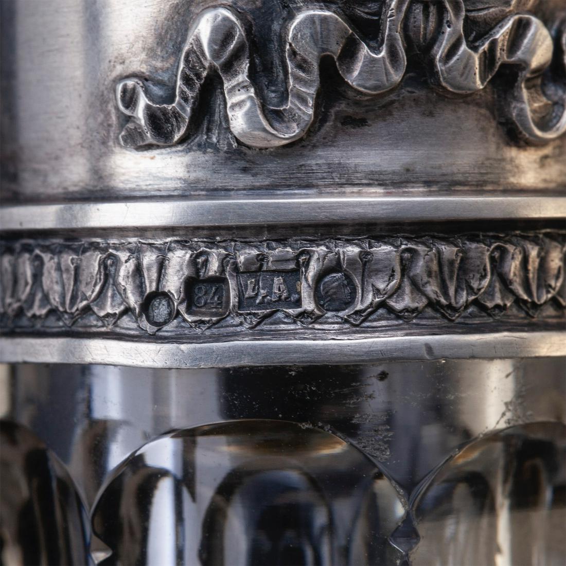 A Russian silver-gilt and cut-glass decanter — image 5