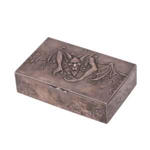 A Russian silver-gilt cigar box "Devil" — image 1