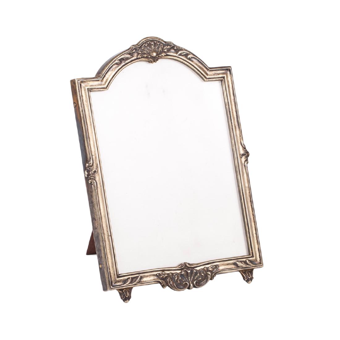 Grand Russian Faberge silver rococo photo frame — image 1