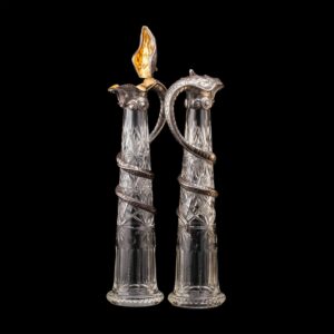 Pair of exceptional sculptural carafes — image 3