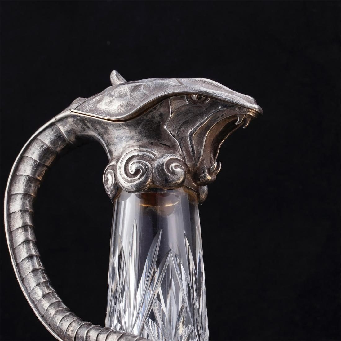Pair of exceptional sculptural carafes — image 4