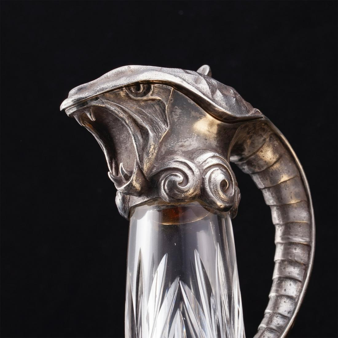 Pair of exceptional sculptural carafes — image 5