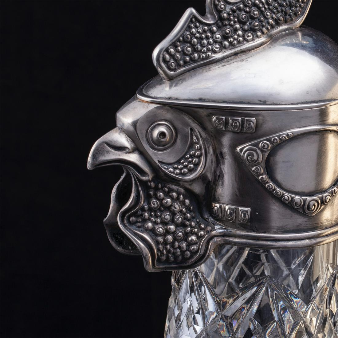 Faberge silver-gilt and cut-glass decanter — image 3