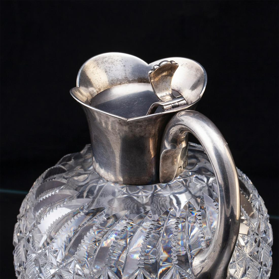 Russian silver-gilt and cut-glass carafe — image 3