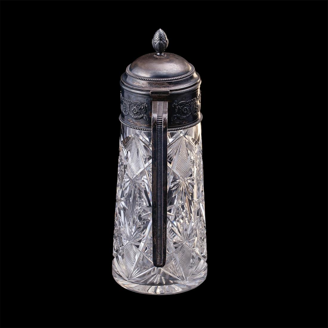 A grand Russian silver-gilt cut-glass decanter — image 2