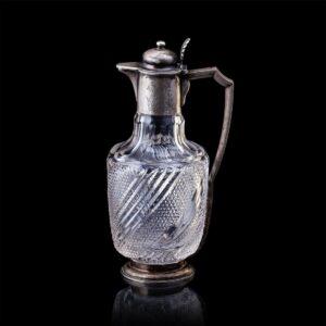A Russian silver-gilt and cut-glass carafe — image 1