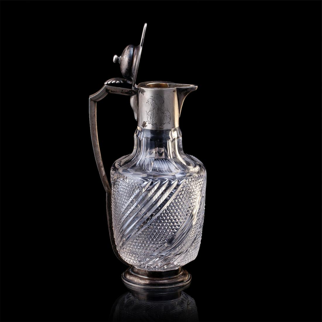 A Russian silver-gilt and cut-glass carafe — image 2