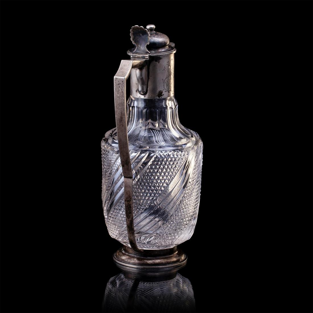 A Russian silver-gilt and cut-glass carafe — image 4